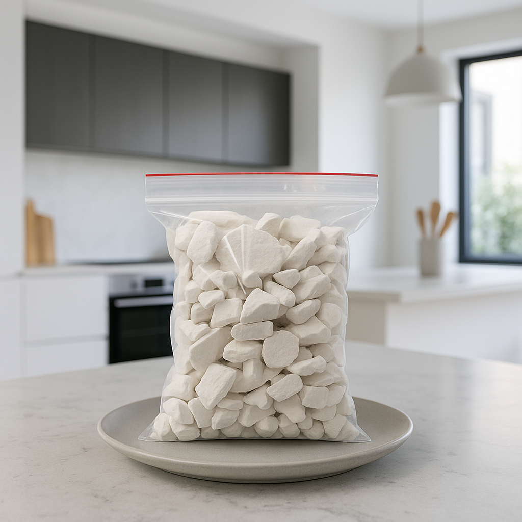 Lebensmittelkreide, feine Fraktion, Stücke, 200g.